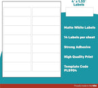 Premium Label Supply White Sticker Mailing Labels – 4" x 1.33" – Laser/Inkjet Compatible – (14 per Sheet), 1000 Sheets – 14000 Total Adhesive Labels