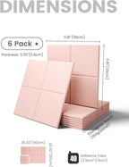 Fluxynara Large Felt Bulletin Board 36" x 24"Cork Board Alternative-6 Pack with 40 Safe Removable Adhesive Tabs, Cork Boards for Walls Cork Board for Home Office Classroom Pin Board-Coral