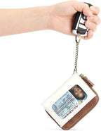 GOIACII Small Genuine Leather Wallet for Women, RFID Blocking Credit Card Holder Wallet