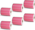 BETCKEY - 4" x 1" Multipurpose Labels Compatible with Zebra & Rollo Label Printer,Premium Adhesive & Perforated[Pink, 6 Rolls, 8250 Labels]