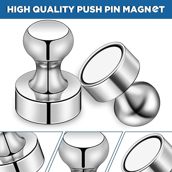 LOVIMAG Fridge Magnets 20Pcs Refrigerator Whiteboard Small Strong Magnet Classroom Kitchen Accessories Decorative Locker Set Decor Must Haves Office Calendar Refrigerador Magnetic Cute Crafts Silver