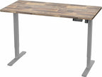 VIVO Electric 55 x 28 in Standing Desk, Memory Height Adjustment, 1B Series, Holds 220 lbs, One-Piece Reclaimed Wood Top, Gray Frame, DESK-KIT-1G55P