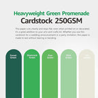 Green Colored Cardstock Thick Paper 50 Sheets, 8.5" x 11" Heavyweight 92lb Cover Card Stock for Crafts and DIY Cards Making