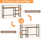 Snughome Desk Shelf, 44.9" Large Desktop Organizer Shelf, Desk Hutch for Computer Monitor, 4 Tier Desk Top Display Rack, Wood Desktop Bookshelf Storage Rack for Home Office Dorm