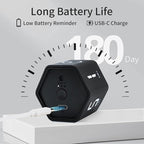Productivity Timer Flip Gravity Sensor Cube Timer Countdown & Countup,Mute & Vibrate & Sound，5/10/30/60min & Custom Timing, Perfect for ADHD,Work,Learning,Kitchen Cooking (2, White +Black Hexagon)