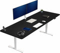 VIVO Large Electric 83 x 30 in Standing Desk, Memory Height Adjustment, 1B Series, Holds 220 lbs, Black Top White Frame, DESK-KIT-1W8B
