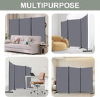 Room Divider 6FT Single Panel Privacy Screen, 102'' Wide Fabric Indoor Room Divider Wall Divider for Room Separation, Portable Room Partitions and Dividers Freestanding Temporary Wall Room Separators