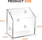Ameceres Magnetic Pen Holder Classroom Organization Acrylic Marker Holder for Whiteboard Refrigerator Locker Accessories Pencil Dry Erase Marker Basket (1 Compartment * 2)