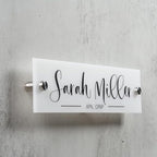 Personalized Office Door Sign, Custom Acrylic Name Plate with Title, Professional Wall Plaque for Business, Home Office, or Desk – Modern Design, Name Plate - 8x2 Executive CEO Sign, New Job Décor 6