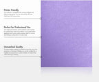 LUXPaper 8.5" x 11" Cardstock | Letter Size | Amethyst Metallic | 105lb. Cover (192lb. Text) | 50 Qty