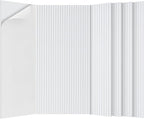 5 Pack Acoustic Panels,47.2x23.6x0.4 inch Acoustic Wall Panels,Large Soundproof Panels,Self-Adhesive Sound Proof Panels for Walls,Acoustic Treatment for Recording Studio&Office,White