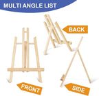ESRICH 24 Pack 11.8" Wood Easels,Tabletop Easel for Painting,Painting Party, Displaying Canvases, Kids Student Table School Desktop, Portable Canvas Photo Picture Sign Holder