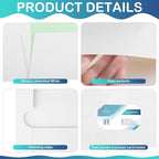 Yeaqee 125 Pack 2 Pockets Glossy Laminated Paper Folder First Day of School Presentation Folder Letter Size Two Pocket File Portfolio Holder Back to School Items Bulk for Teacher Office (White)