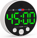 Large LED Digital Timer, Magnetic Countdown Loud Timer for Kitchen Cooking, Classroom Whiteboard, Kids, Toddler, Game, Productivity, Focus, Work, Task, Office, Meeting – Small, Simple, Visual, Green