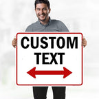 Custom Arrow,Custom Directional Sign, Two Way Arrow,24x30 Inches, Rust Free .063 Aluminum, Fade Resistant, Made in USA by My Sign Center