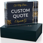 Custom Acrylic Sign Personalized, Custom Desk Name Plate, 18 Styles, (5"x7"), With Gift Box, USA Made by Acryluxe. (Trenton)