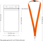 24-Pack Rainbow Breakaway Lanyards with Waterproof Badge Holders, Polyester Neck Straps for ID Cards, Events, Office, and Schools