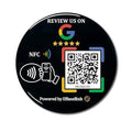 Epoxy Sticky Card with NFC Chip & QR Code - Compatible with Google Business Page for Customer Reviews, Boost Business Reviews, Essential for Small Businesses, No App, No Monthly Fee (Black-1 Card)