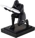 Amoysanli Knight Pen Holder Desk Organizers and Accessories Desk Decor Resin Pen Holder as Gift with a Cool Pen for Office and Home (Black)