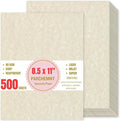 Parchment Paper for Certificates, Resumes, Diplomas, 100 GSM Textured Stationary, Printer-Friendly (Ivory, 8.5 x 11 in) (Ivory, Letter Size - 500 Count)