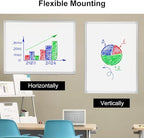 DEVELOP 12x18 Inch Magnetic Dry Erase Board with Detachable Tray, Wall Mountable Small Whiteboard for Office, Kitchen, Classroom - Silver Aluminum Frame, Hanging Hardware Included