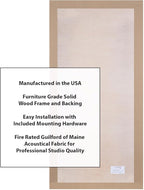 ATS Acoustics Home Office Residential Acoustic Treatment Room Kit Sound Absorbing Acoustic Panel 6 Pack for 50-100 Sq Ft (Tan)