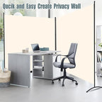 Room Divider 2 Panel Large Privacy Screens, 142''x72''H Upgraded Room Divider Wall for Room Partitions, Tall 6FT Partition Room Dividers Screen Panel for Bedroom Office School, Portable Partition Wall
