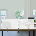 Desk Divider, Acrylic Desk Privacy Panels, Privacy Desk Screen, Frosted Acrylic Partitions with C-Type Clamps Acrylic Table Top Sneeze Guard for Offices Schools (60x18x2 in)