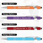 WYPAS Bulk Custom Pens - Personalized with Name, Engraved Text/Logo - Stylus Tip, Black Ink - Options for Corporate Gatherings, Events & Promotions (Green)