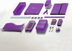 Enday Index Card Holder Purple, 3x5 Note Flash Card Organizer Case, Index Card File w/flip top, Notecard Recipe, Holder, Holds 250 Cards, Also Available in Red, Green, Blue, Grey, Pink (36 PC)
