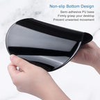 ITNRSIIET Ergonomic Mouse Pad with Gel Wrist Support Small Wrist Rest Smooth Surface Non-Slip PU Base Comfortable Office Supplies Pain Relief, 8.7 x 7.2 inches, Green