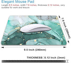 IMAYONDIA Turquoise Marble Mousepad, Computer Mouse Pad Teal, Luxury Swirl Mice pad for Computer, Non-Slip Rubber Modern Ink Art Green Mouse Pads for Laptop Desk Women Office Desktop, 9.5 X 7.9 Inch