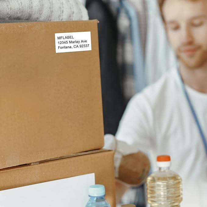 MFLABEL 2x4 Shipping Address Labels - 250 Count, 25 Sheets for Printer - 10-UP Internet Mailing Stickers, 2" x 4" FBA Labels for Laser/Inkjet Printer