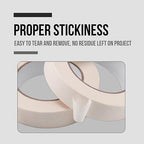 Lichamp Masking Tape 1 inch, 4 Pack General Purpose Beige White Masking Tape, 1 inch x 55 Yards x 4 Rolls (220 Total Yards)