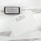 Self Inking Modern Address Stamps | Custom Return Address Stamper (Relaxed Script, Large)