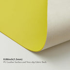 Large Desk Mat - 47.2"x 17" Non-Slip PU Desk Pad for Office and Home - Ideal for Large Mouse Pad and Desk Mats on Top of Desks(Lemon Yellow)