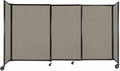 Versare Straightwall Sliding Portable Wall Partition | Freestanding Office Dividers | Locking Wheels | Temporary Room Separator | 7'2" Wide x 4' Tall Warm Pebble Fabric Panels