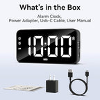 Small Digital Alarm Clocks with Rechargeable Backup Battery for Bedrooms Living Room Study Loud Bedside Desk Clock with Memory Function Dual Alarm & 3 Modes Weekends Weekdays Every Day for Kids Adults