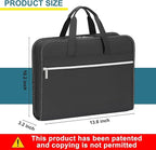 SEEKIND PU Leather Accordian File Organizer 26 Pockets, Expanding File Folder with Handle&Carrying Strap, Document Organizer File Holder for Letter Size / A4 File, for Office, School-Black