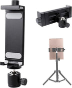 Leenconghui Aluminum Tripod Mount Adapter for iPad, 360 Rotatable Tablet Holder Compatible with iPad Pro/Air/Mini, Samsung Tab and Other 4.7" -15" Tablets
