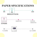 Print It - Vellum Bristol Colored Cardstock Cover Paper, 67 Lb, 8.5" X 11”, Heavyweight Colored Cardstock for Crafts, School, Invitations, And Office Use - Decoration Drawing 250/Case-Cream