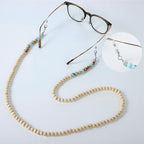 Teacher Lanyard with ID Holder Cute Wooden Beaded Lanyards for ID Badge Holders Retractable Badge Reel Keys Eyeglass Chains for Women