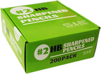 S & E TEACHER'S EDITION Woodcased #2 Pencils, Pre-sharpened, HB Lead Bulk Box, Pencils No. 2, Yellow, with Erasers, Back to school, 200 Pcs