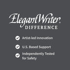 Speedball Elegant Writer Acid-Free Non-Toxic Water Based Calligraphy Marker, Chisel Tip, Assorted Size, Black, Set of 4
