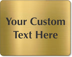 SmartSign Custom Brass Sign - 5.5" x 7", 40 mil REAL Bugle Brass Metal, Personalized Name Door Sign, Heavy-Duty Premium Engraved Door/Wall Mount Plaque for Business/Office, Gold and Black