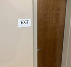 ADA Compliant Sign with Braille (6" x 3" Exit, White)