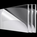 Roowest 3 Pcs 24'' x 36'' 1/4 Inch Thick Clear Acrylic Plexiglass Sheets Plastic Panels Sheets Cut to Size Cast Acrylic Board Panel with Protective Film for Craft DIY Projects Display Sign Frame