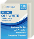MOS Off-White Cardstock Paper 11 x 14 Inch (110 Sheets) — Heavyweight Poster Board Card Stock for Crafts, Certificates, Menus, Art Projects, Printer Compatible