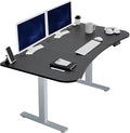 VIVO Electric 63 x 32 in Standing Desk, Memory Height Adjustment, 1B Series, Holds 220 lbs, Black Top Gray Frame, DESK-KIT-1G1B