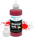MaxMark Premium Refill Ink with Control Tip Bottle for Self-Inking Stamps, Red Color - 1 oz.